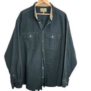 VTG Cabelas Chamois Deerskin Soft Button Up Shirt Size 2XL Tall